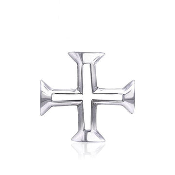 Greek Cross Sterling Silver Pendant TPD406